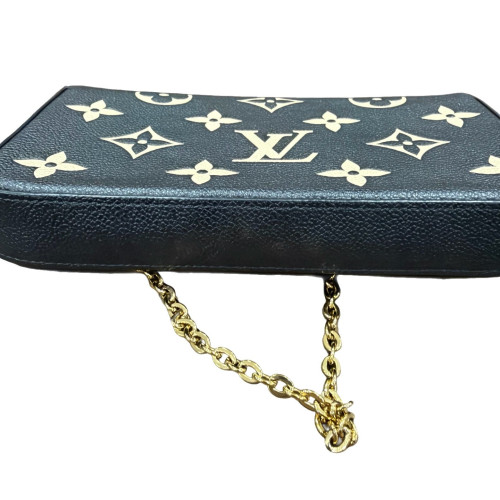 Louis Vuitton Pochette Felicie Chain Wallet Monogram Giant Black Beige Red
