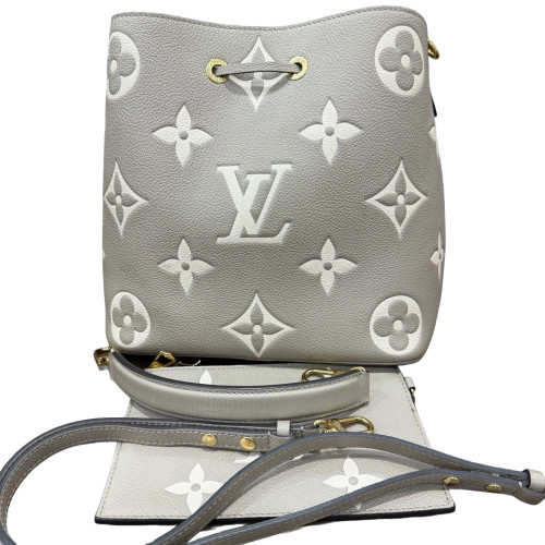 Louis Vuitton Neonoe MM Monogram Empreinte Giant Grey White