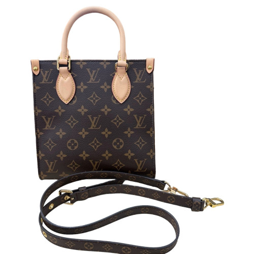Louis Vuitton Sac Plat Bb Monogram Dark Brown Light Brown