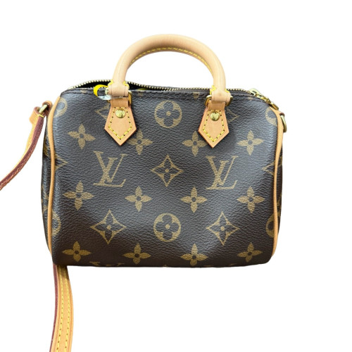 Louis Vuitton Nano Speedy Bandouliere Monogram Dark Brown Light Brown