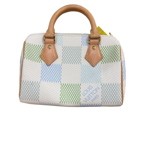 Louis Vuitton Speedy 20 Damier White Blue Green
