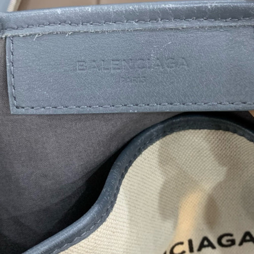 Balenciaga Tote Bag Canvas Beige Blue