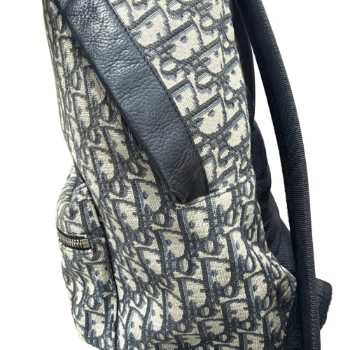 Dior Backpack Canvas Grey Black Dior Backpack Canvas Grey Black