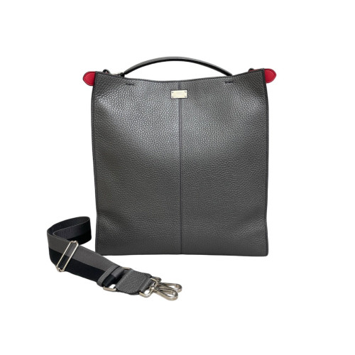 Fendi Peekaboo X-Lite Fit Grained Calfskin Grey