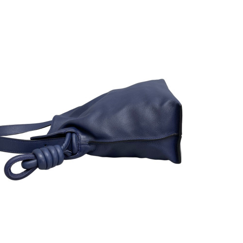 Loewe Flamenco Knot Clutch Calfskin Dark Blue