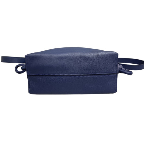 Loewe Flamenco Knot Clutch Calfskin Dark Blue