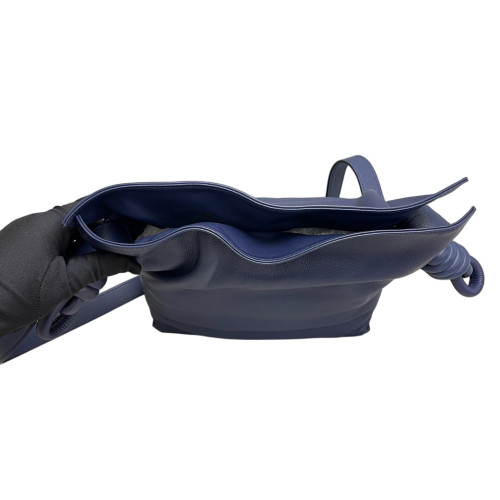 Loewe Flamenco Knot Clutch Calfskin Dark Blue