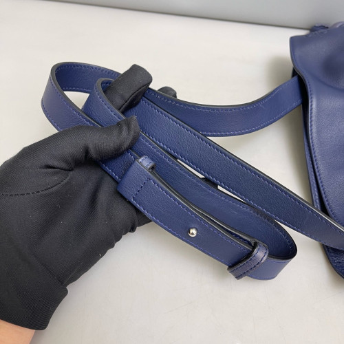 Loewe Flamenco Knot Clutch Calfskin Dark Blue