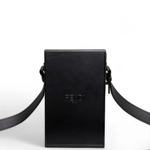 Fendi Phone Holder Smooth Calfskin Black