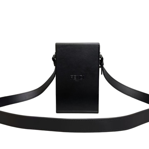 Fendi Phone Holder Smooth Calfskin Black