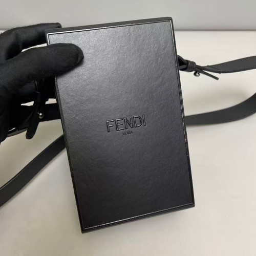 Fendi Phone Holder Smooth Calfskin Black