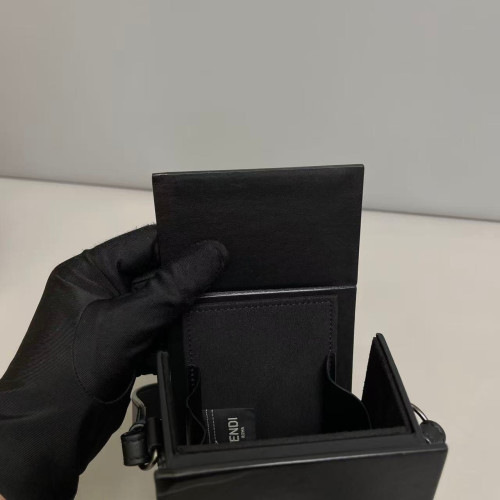 Fendi Phone Holder Smooth Calfskin Black