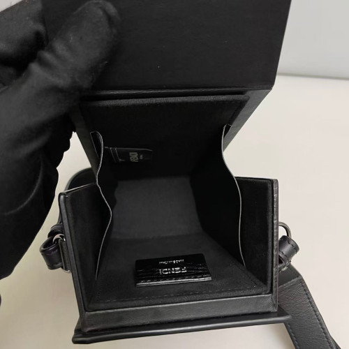 Fendi Phone Holder Smooth Calfskin Black
