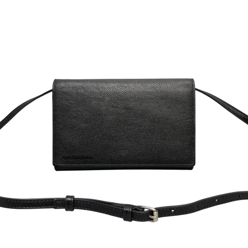 Balenciaga Shoulder Bag Grained Calfskin Black