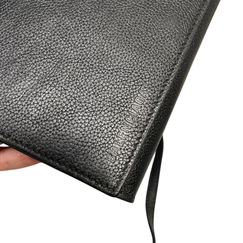 Balenciaga Shoulder Bag Grained Calfskin Black