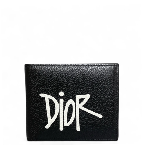 Dior Compact Wallet Grained Calfskin Black Dior Compact Wallet Grained Calfskin Black
