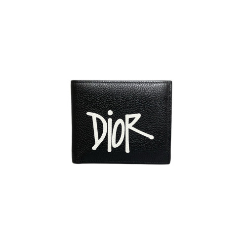 Dior Compact Wallet Grained Calfskin Black Dior Compact Wallet Grained Calfskin Black