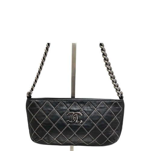 Chanel Quilted Shoulder Bag Calfskin Black