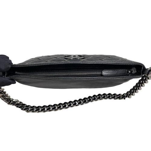 Chanel Quilted Shoulder Bag Calfskin Black