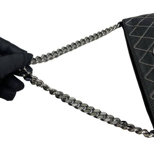 Chanel Quilted Shoulder Bag Calfskin Black