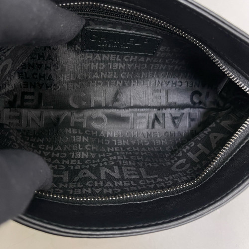 Chanel Quilted Shoulder Bag Calfskin Black