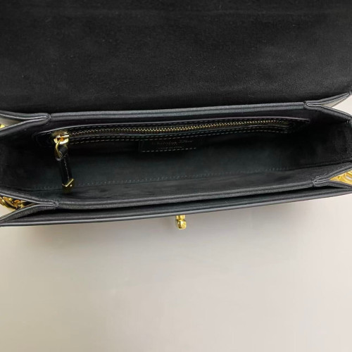 Dior 30 Montaigne Chain Flap Bag Small Smooth Calfskin Black