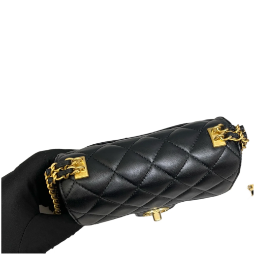 Chanel Quilted Flap Bag Lambskin Black Chanel Quilted Flap Bag Lambskin Black