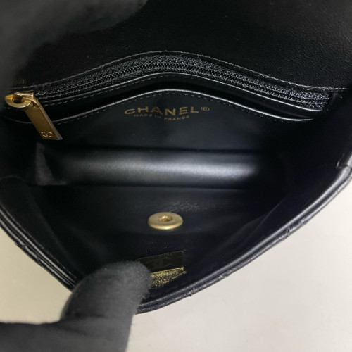 Chanel Quilted Flap Bag Lambskin Black Chanel Quilted Flap Bag Lambskin Black