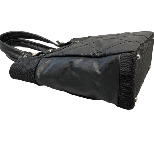 Chanel Quilted Tote Bag Cowhide Black