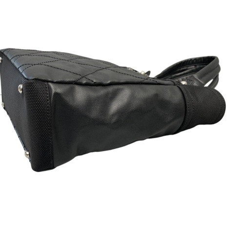 Chanel Quilted Tote Bag Cowhide Black