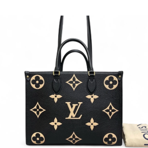 Louis Vuitton Onthego MM Empreinte Monogram Giant Black Beige