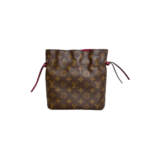 Louis Vuitton Noe Pouch Monogram Brown Red Louis Vuitton Noe Pouch Monogram Brown Red