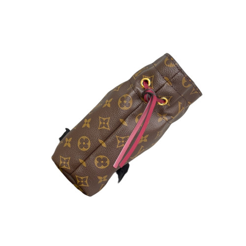 Louis Vuitton Noe Pouch Monogram Brown Red Louis Vuitton Noe Pouch Monogram Brown Red