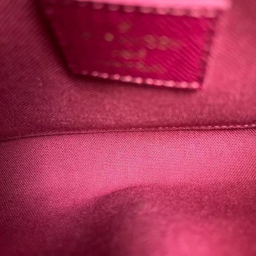 Louis Vuitton Pochette Felicie Chain Wallet Monogram Brown Red