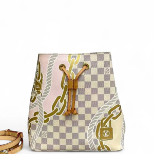 Louis Vuitton Noe Damier Ivory Azur Blue Pink