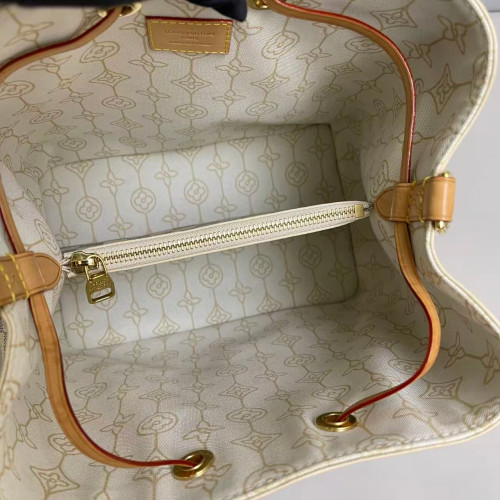 Louis Vuitton Noe Damier Ivory Azur Blue Pink Louis Vuitton Noe Damier Ivory Azur Blue Pink