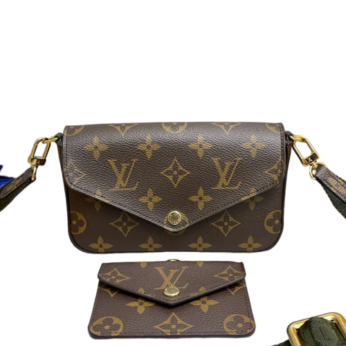 Louis Vuitton Felicie Strap & Go Monogram Brown Green