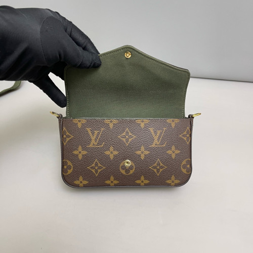 Louis Vuitton Felicie Strap & Go Monogram Brown Green