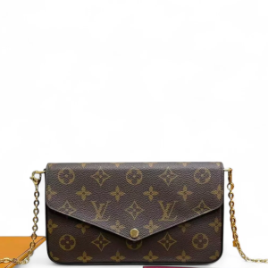 Louis Vuitton Pochette Felicie Chain Wallet Monogram Brown
