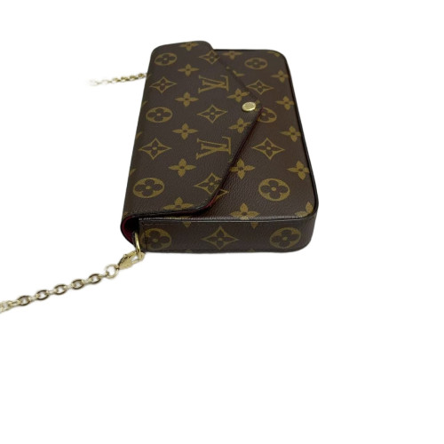 Louis Vuitton Pochette Felicie Chain Wallet Monogram Brown