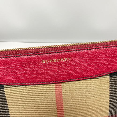 Burberry Crossbody Bag House Check Calfskin Beige Red Black