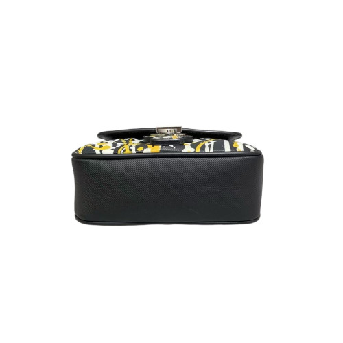 Burberry Mini DK88 Calfskin Black White Yellow