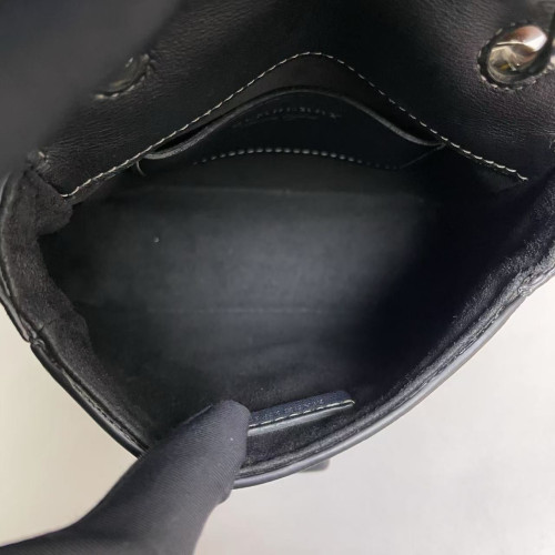 Burberry Mini DK88 Calfskin Black White Yellow