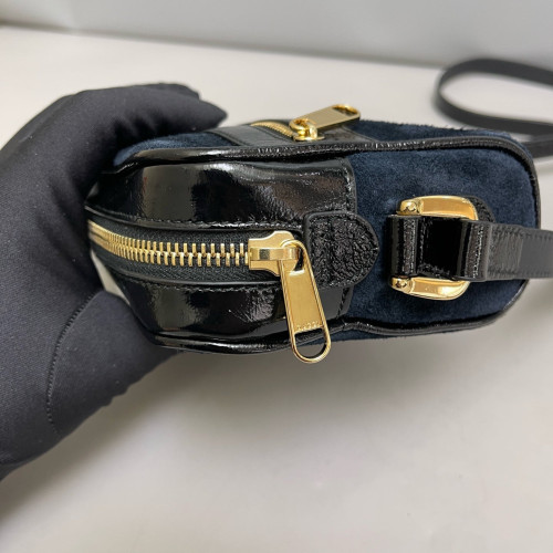 Gucci Mini Ophidia Shoulder Bag Suede Blue Black Red