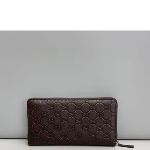 Gucci Zip Around Wallet Guccissima Brown