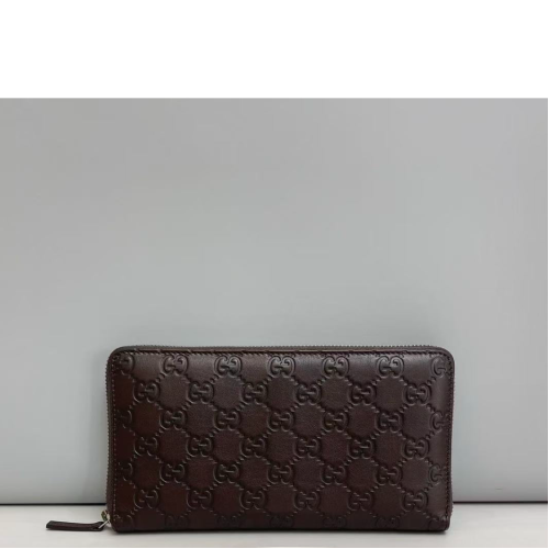 Gucci Zip Around Wallet Guccissima Brown
