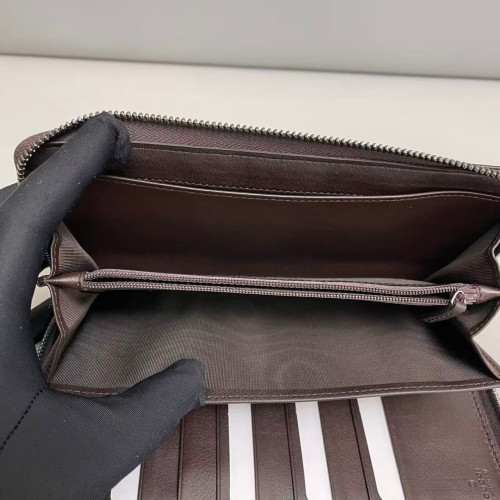 Gucci Zip Around Wallet Guccissima Brown
