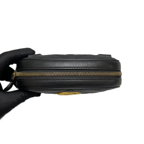 Gucci Chevron GG Marmont Belt Bag Calfskin Black