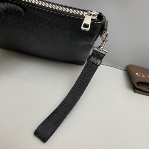 Gucci Clutch Grained Calfskin Black