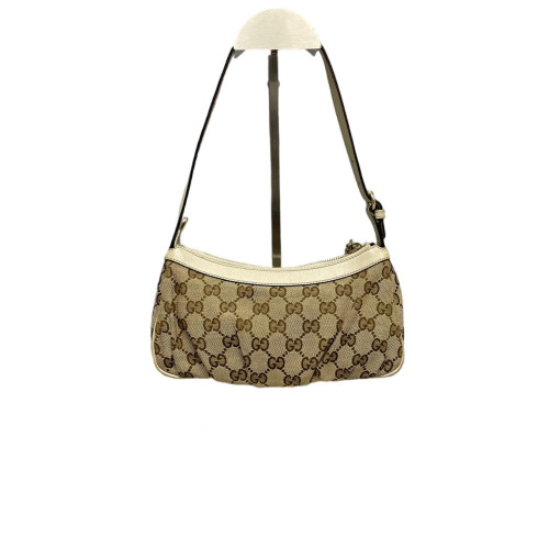 Gucci Heart Charms Shoulder Bag GG Monogram Beige Brown